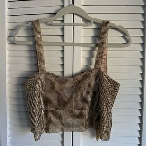 SNDYS AUDRINA TOP IN GOLD